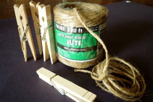 Jute String and Clothespins web