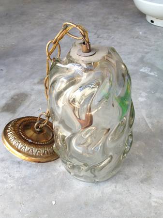 08-Vintage Brass Light Fixture
