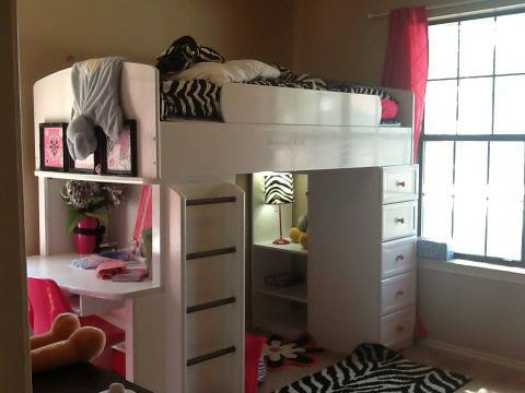 08 White Loft Bunk Bed