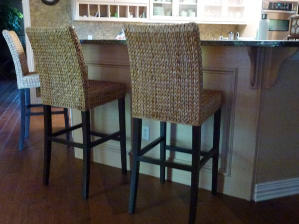 12-Seagrass Bar Stools