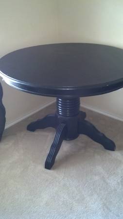 13-Antique Black Pedestal Table
