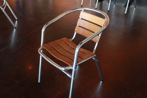 Aluminum and Wood Chairs