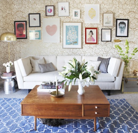 Emily Henderson designed this living room for blogger Joy Cho (from Oh Joy!)