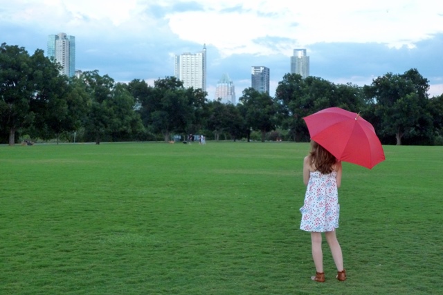 Red Umbrella in Zilker