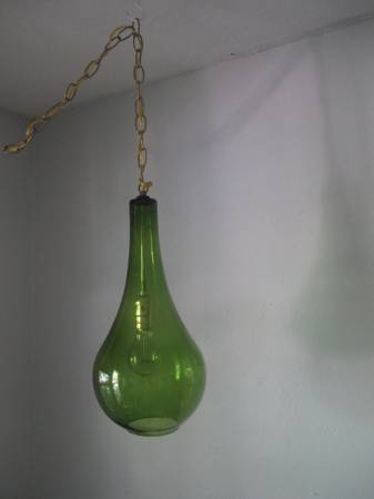 Vintage Green Teardrop Pendant Lamp