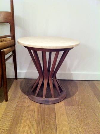 Walnut Sheaf of Wheat Side Table