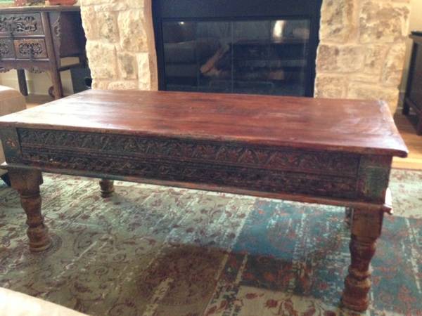 04 Carved Mexican Coffee Table