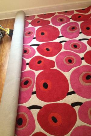 Modern Red and Pink Rug