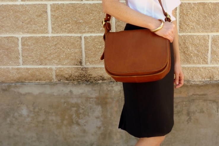 Kick Pleat and Coach Bag